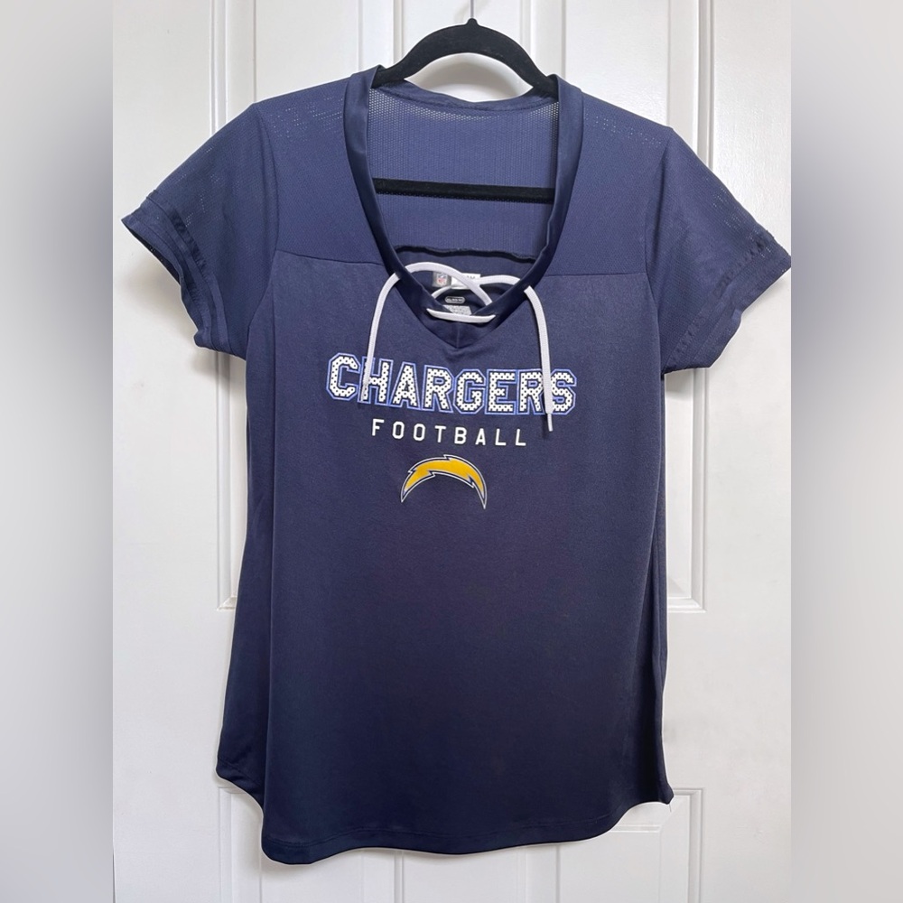 Women’s V-Neck NFL Chargers Football Jersey
